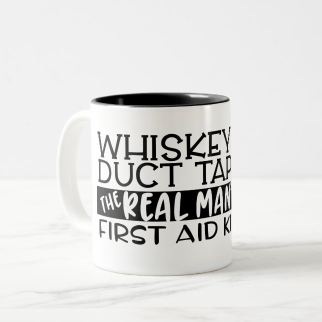 Whiskey and Duct Tape Coffee Mug (Front Left)