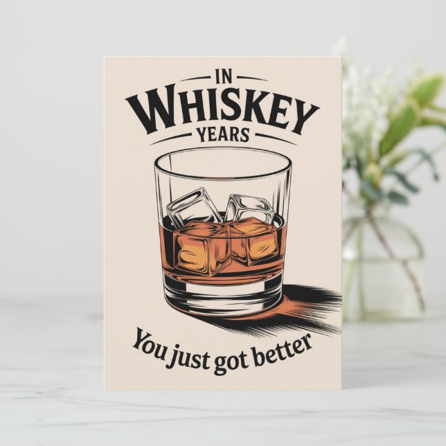Whiskey Birthday Card Birthday Card for Him Dad  (Standing Front)
