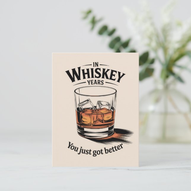 Whiskey Birthday Card Birthday Card for Him Dad  (Standing Front)