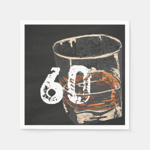 Whiskey Birthday, Invitation for Men, EDITABLE Napkin