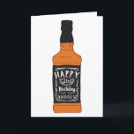 Whiskey Bottle 21st Birthday Whiskey Lovers Card<br><div class="desc">This card features a drawing style illustration of a whiskey bottle. The bottle's label is ready for you to fill in your own information to create a personalised birthday card that's perfect for someone celebrating a 21st birthday or for anyone who loves drinking whiskey. Use the template fields to easily...</div>