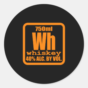 Whiskey Bourbon Helps Alcohol TShirt Gift Classic Round Sticker