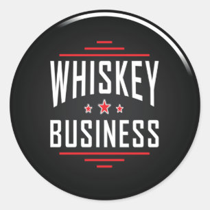Whiskey Business Classic Round Sticker