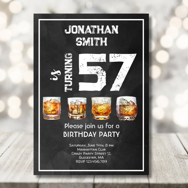 Whiskey celebration birthday party  invitation (Creator Uploaded)