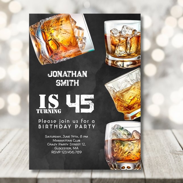 Whiskey celebration birthday party  invitation (Creator Uploaded)