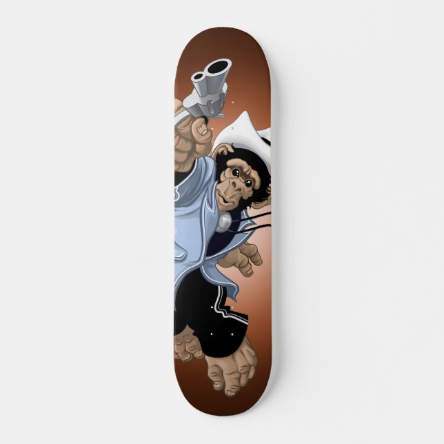 Whiskey Chimp Shoot Skateboard (Front)
