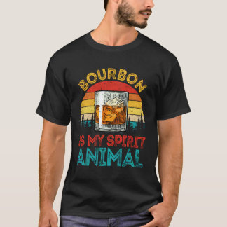 Whiskey Drinking Bourbon Is My Spirit Quote T-Shirt