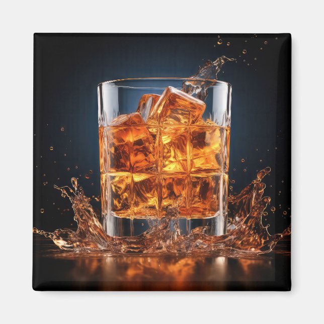 Whiskey Glass Magnet (Front)
