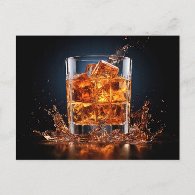 Whiskey Glass Postcard (Front)