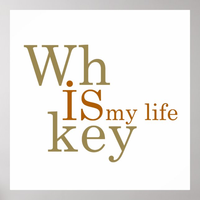 whiskey is my life poster (Front)