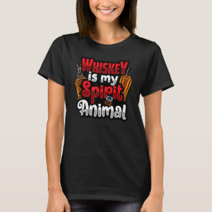 Whiskey Is My Spirit Animal Drinks Shot Men Women T-Shirt