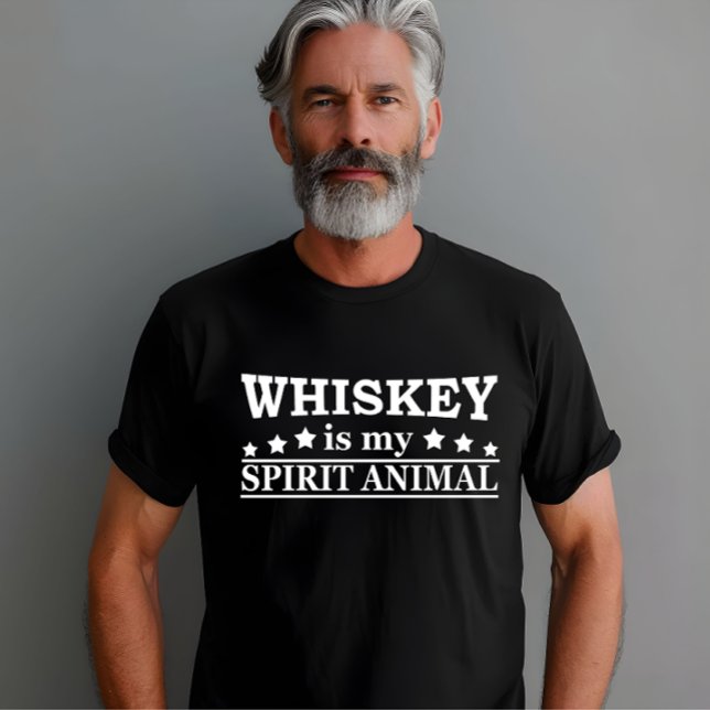 Whiskey is my spirit animal funny alcohol sayings T-Shirt (Creator Uploaded)
