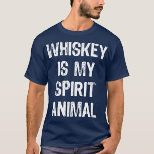 Whiskey Is My Spirit Animal Funny Drinking Christm T-Shirt