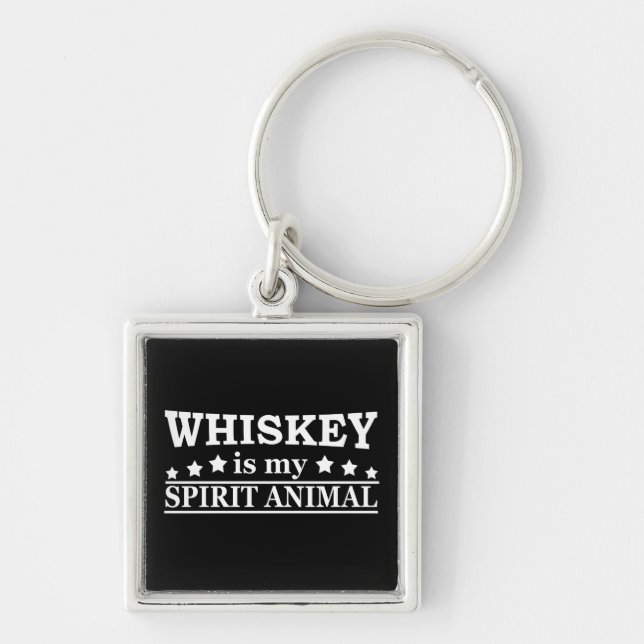 whiskey is my spirit animal key ring (Front)