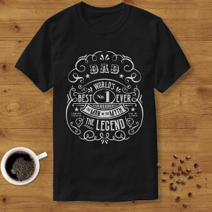 Whiskey Label Man Myth Legend Dad Personalised T-Shirt