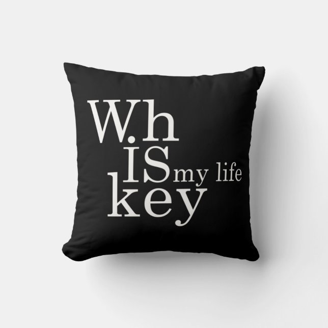 Whiskey quotes funny alcohol sayings gifts cushion (Front)