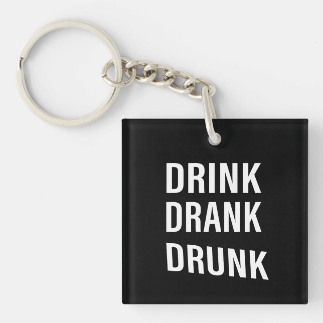Whiskey quotes funny alcohol sayings gifts key ring (Front)