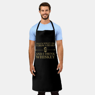 Whiskey quotes funny bearded sayings apron