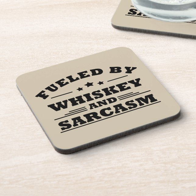 Whiskey quotes funny drinking alcohol sayings coaster (Left Side)