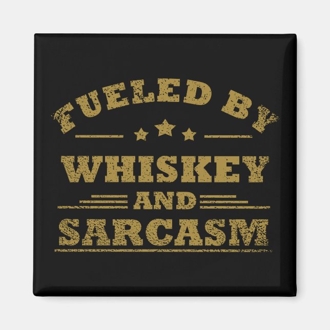 Whiskey quotes funny drinking alcohol sayings magnet (Front)