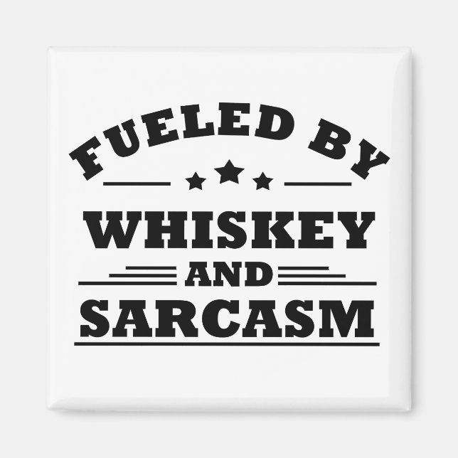 Whiskey quotes funny drinking alcohol sayings magnet (Front)
