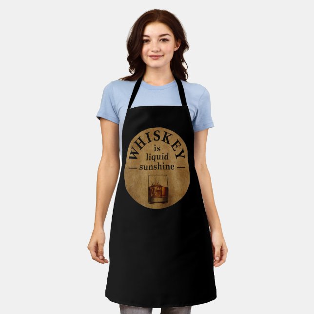 Whiskey quotes funny drinking sayings apron (Worn)