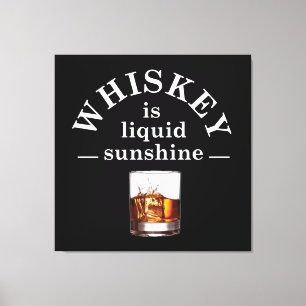 Whiskey quotes funny drinking sayings canvas print