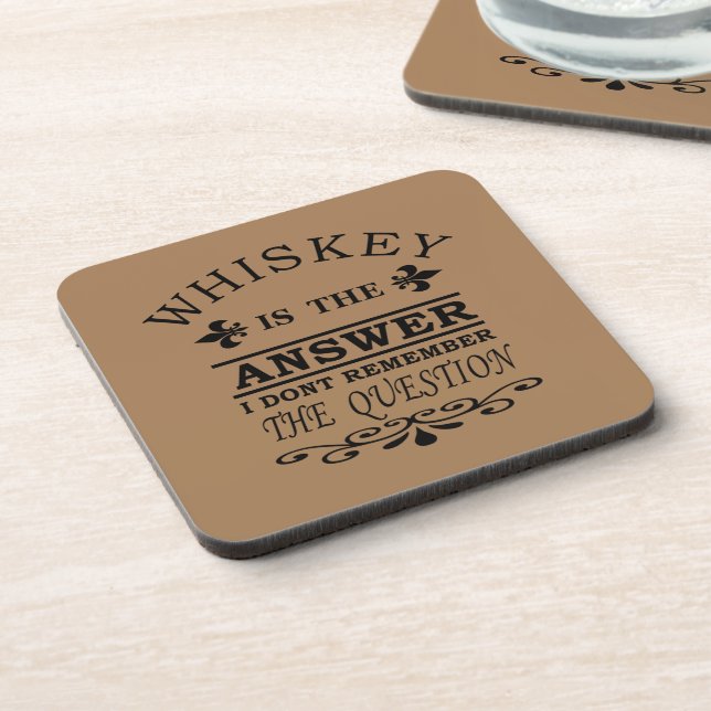Whiskey quotes funny drinking sayings coaster (Left Side)