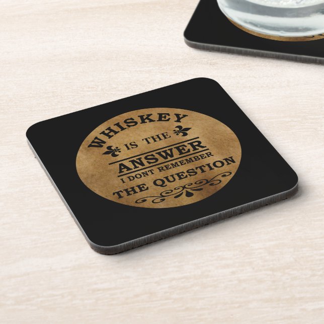 Whiskey quotes funny drinking sayings coaster (Left Side)