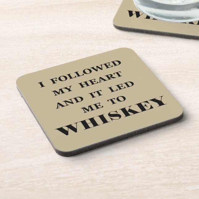 Whiskey quotes funny drinking sayings coaster (Left Side)