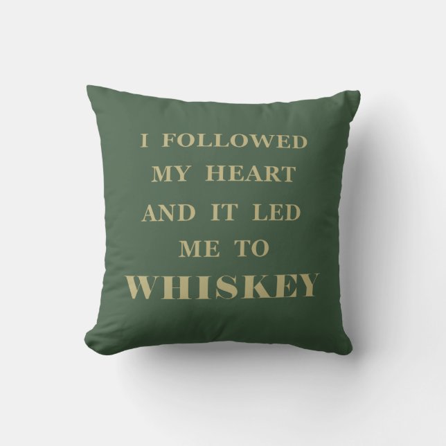 Whiskey quotes funny drinking sayings cushion (Front)