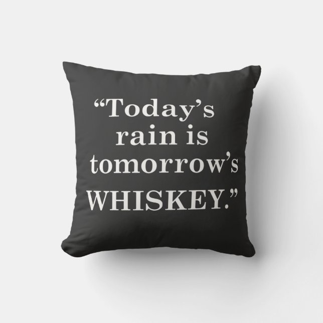 Whiskey quotes funny drinking sayings cushion (Front)