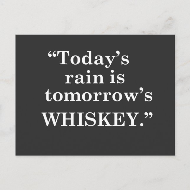 Whiskey quotes funny drinking sayings postcard (Front)