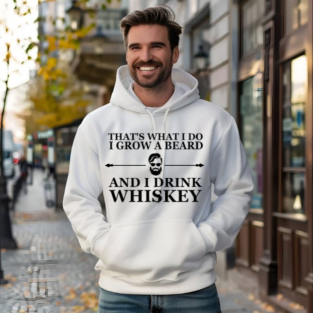 Whiskey quotes with funny bearded sayings hoodie (Creator Uploaded)