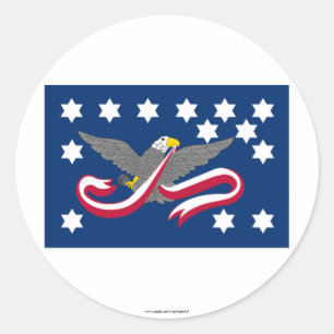 Whiskey Rebellion Flag Classic Round Sticker