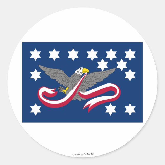 Whiskey Rebellion Flag Classic Round Sticker (Front)