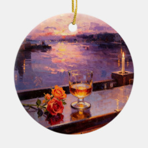 Whiskey & Roses Sunset Ornament