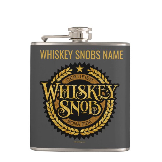 Whiskey Snob Hip Flask (Front)