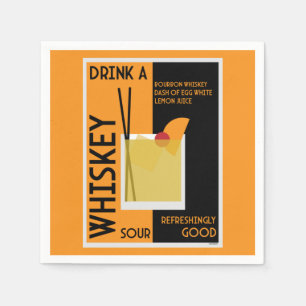 Whiskey Sour Cocktail   Napkin