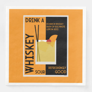 Whiskey Sour Cocktail   Napkin
