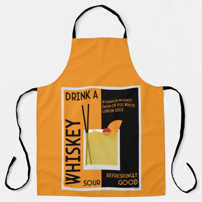 Whiskey Sour Cocktail   Napkin Apron (Front)