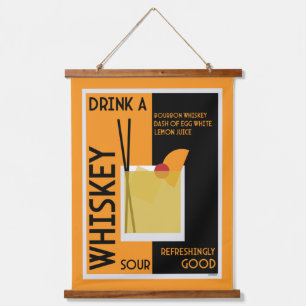 Whiskey Sour Cocktail   Napkin Hanging Tapestry
