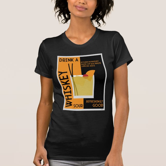 Whiskey Sour Cocktail T-Shirt (Front)