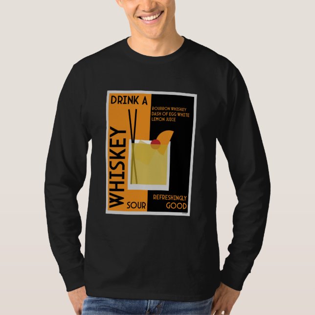 Whiskey Sour Cocktail  T-Shirt (Front)