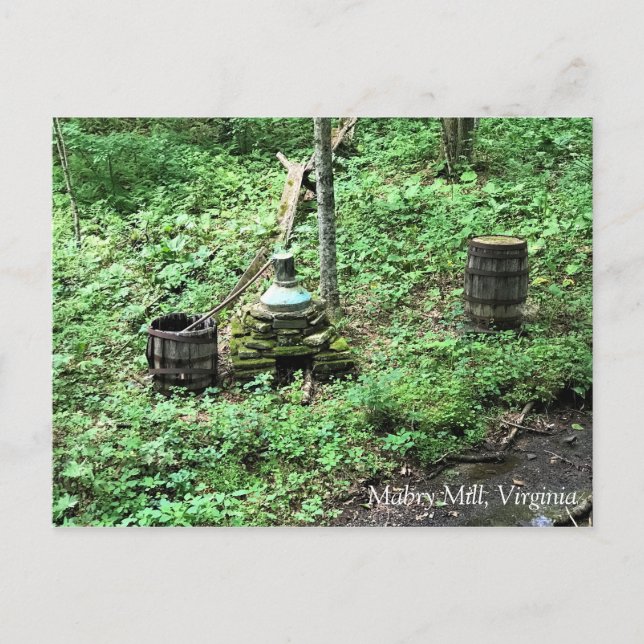 Whiskey Still at Mabry Mill, VA Postcard (Front)