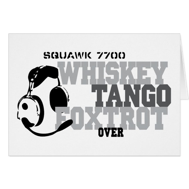 Whiskey Tango Foxtrot - Aviation Humour (Front Horizontal)