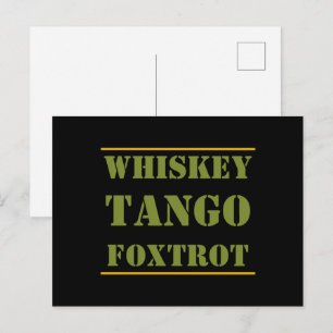 Whiskey Tango Foxtrot WTF Postcard