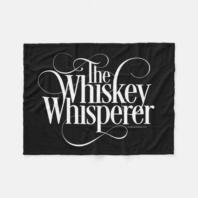 Whiskey Whisperer Fleece Blanket (Front (Horizontal))