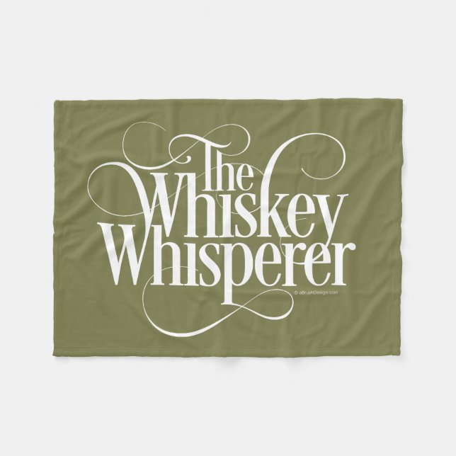 Whiskey Whisperer Fleece Blanket (Front (Horizontal))