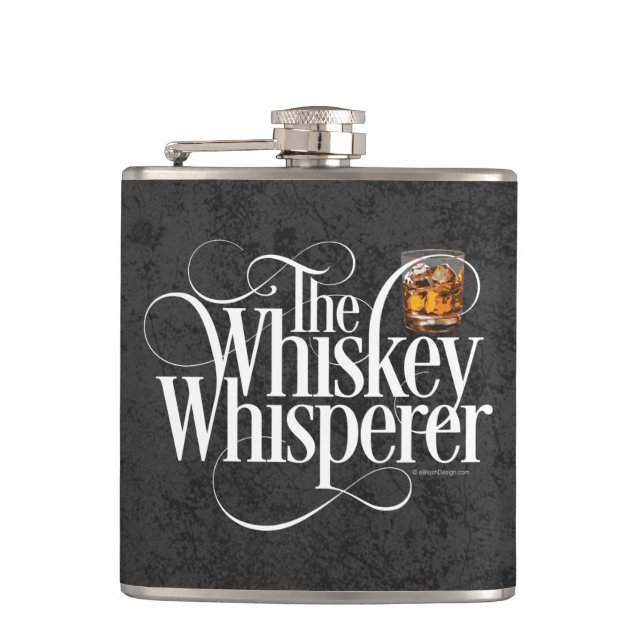 Whiskey Whisperer Hip Flask (Front)